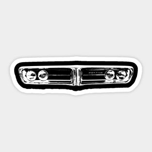 Pontiac Firebird classic 1960s American car minimalist grille white Sticker